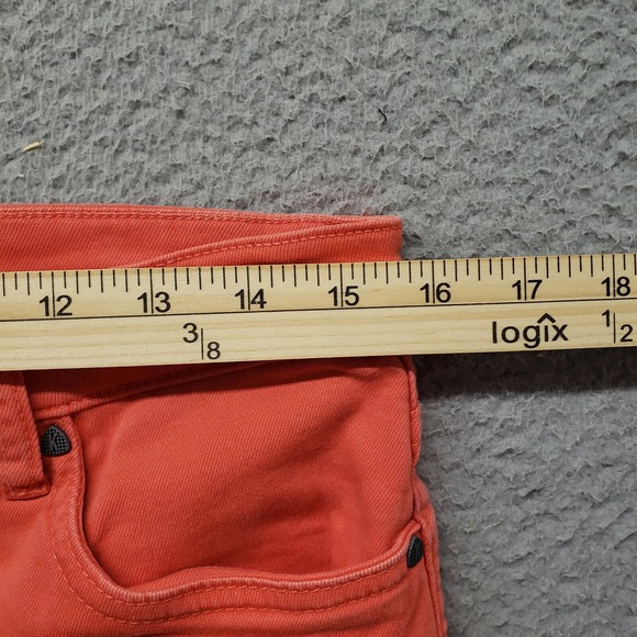 KUT from the Kloth Pants Womens 8 Orange Skinny Raw Hem Casual Logo Pockets - Picture 13 of 16